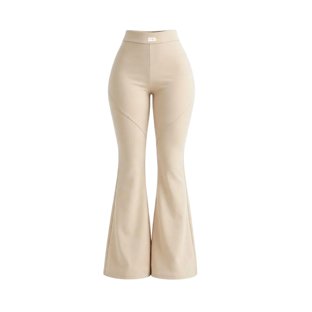 Gymbrat Flared Cream Pant