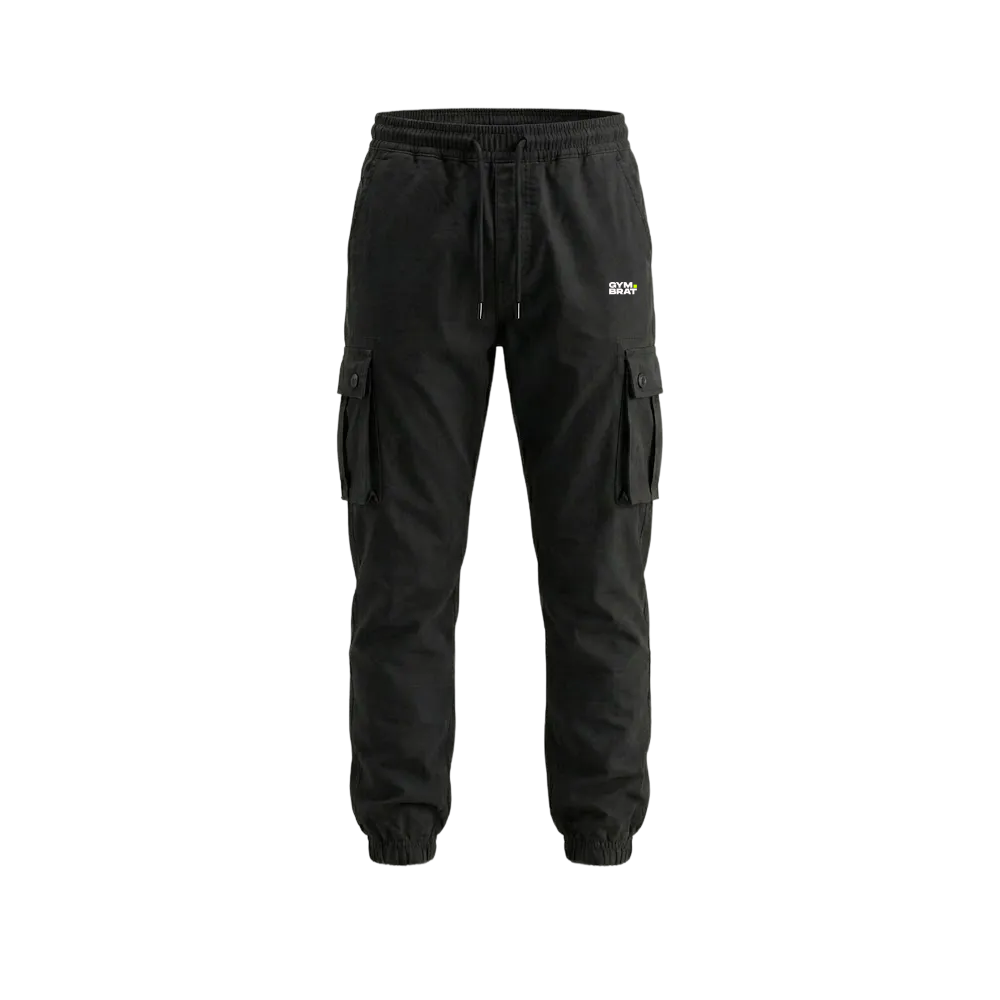 Gymbrat Men Relaxed Fit Black Jogger