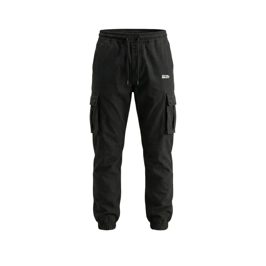 Gymbrat Men Relaxed Fit Black Jogger