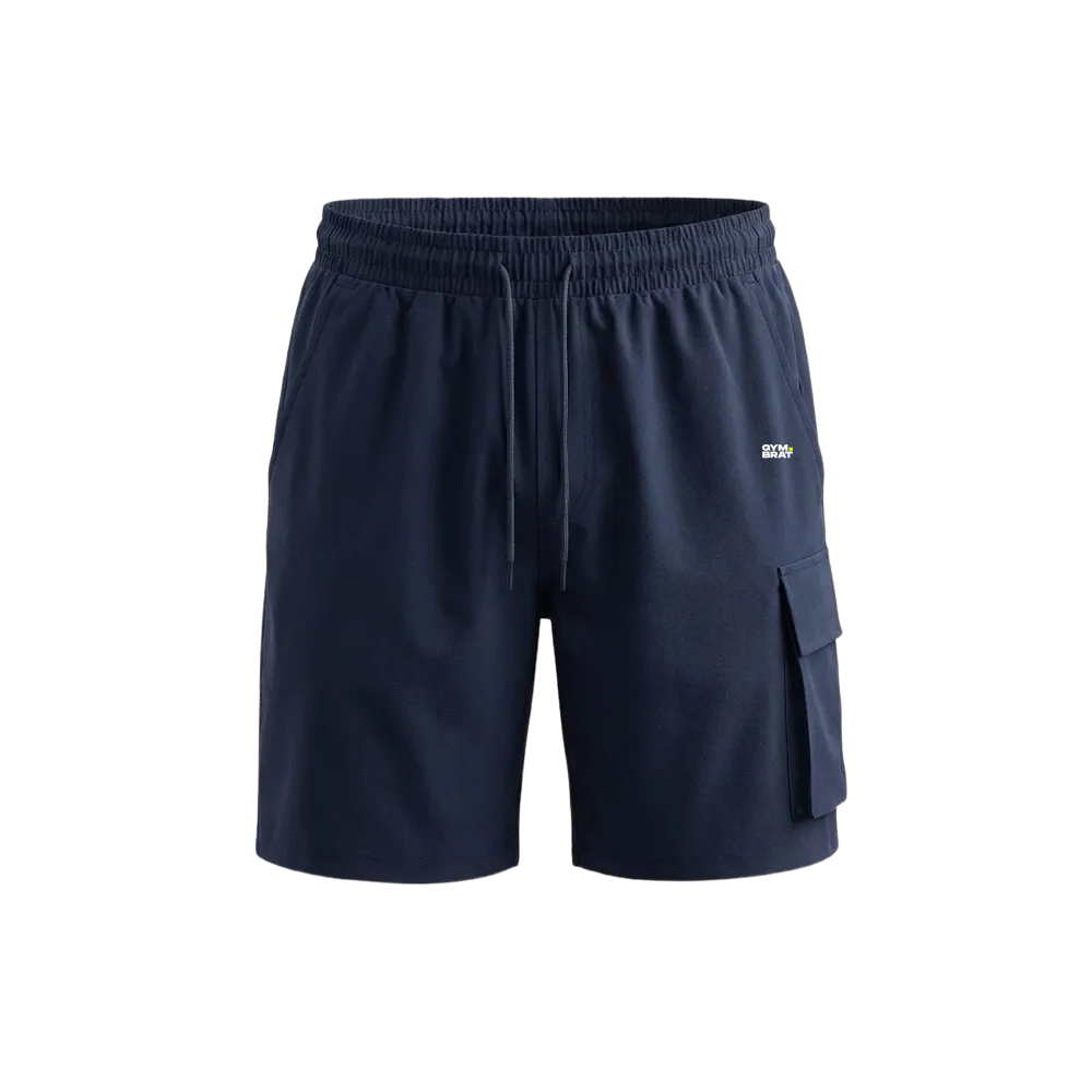 Gymbrat Men Relaxed Fit Blue Shorts