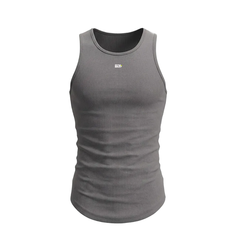 Gymbrat Men Rib Gray Tank