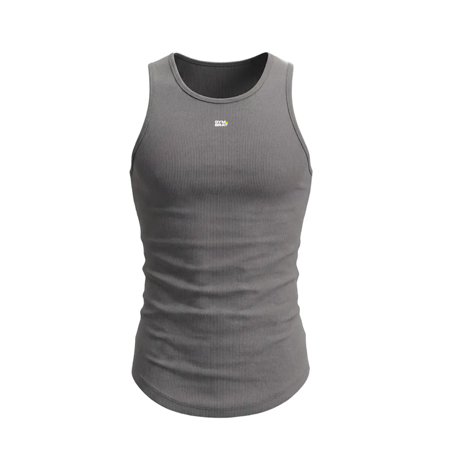 Gymbrat Men Rib Gray Tank