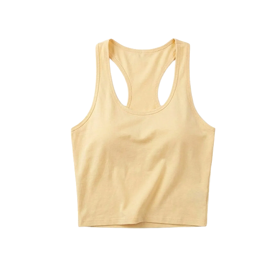 Gymbrat Women Butter Yellow Tank
