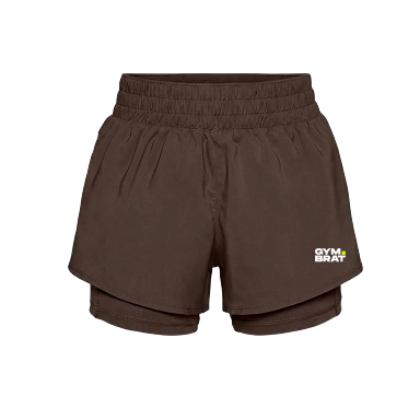 Gymbrat Women Shorts Brown