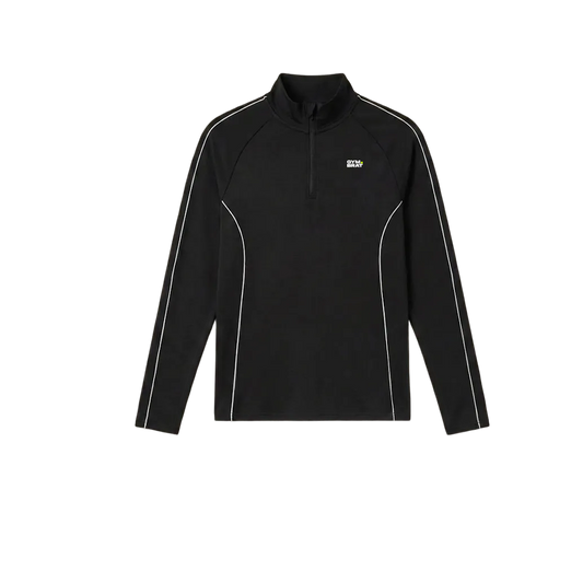 Gymbrat Alpha Contrast Quarter Zip Men Black Pullover