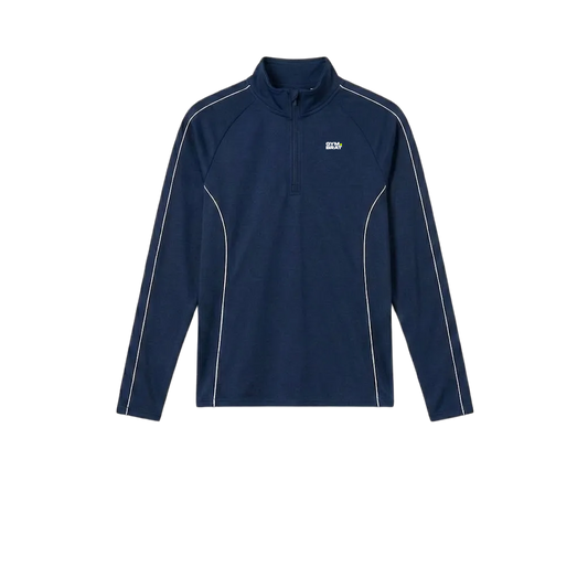 Gymbrat Alpha Contrast Quarter Zip Men Navy Pullover
