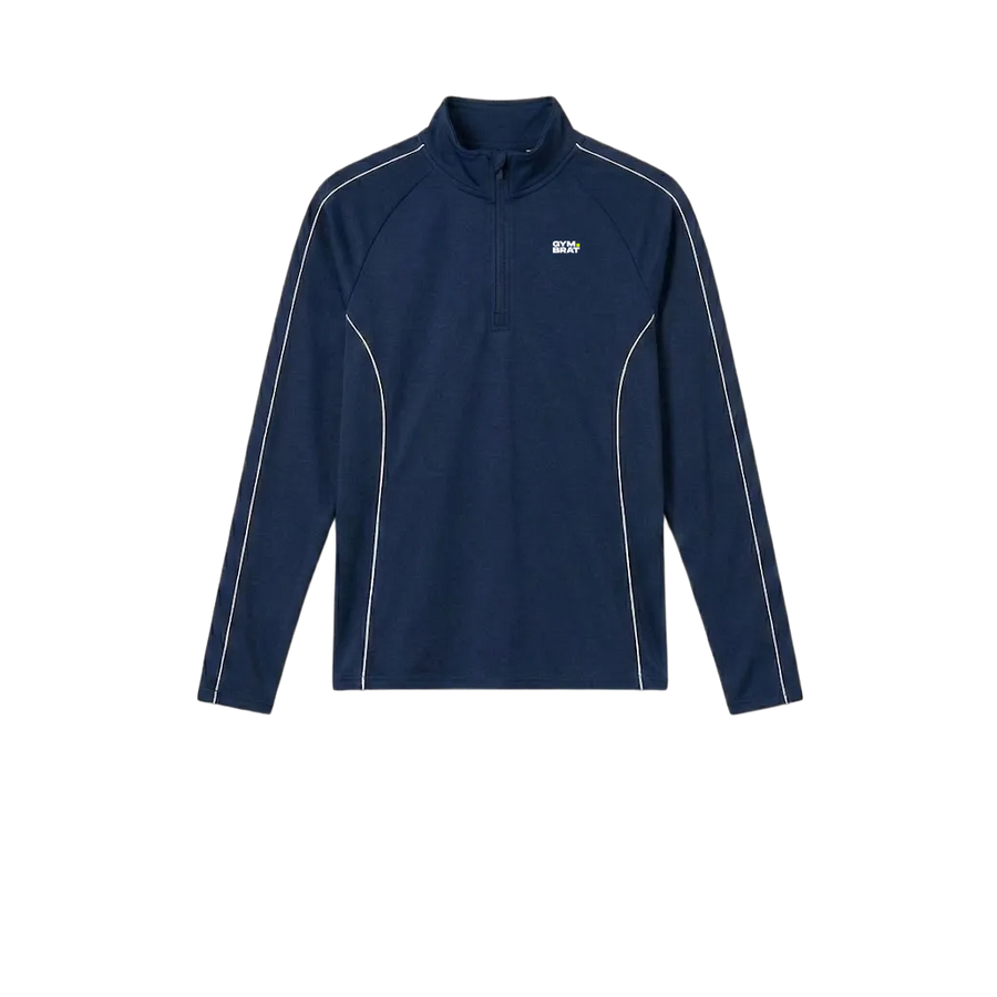 Gymbrat Alpha Contrast Quarter Zip Men Navy Pullover