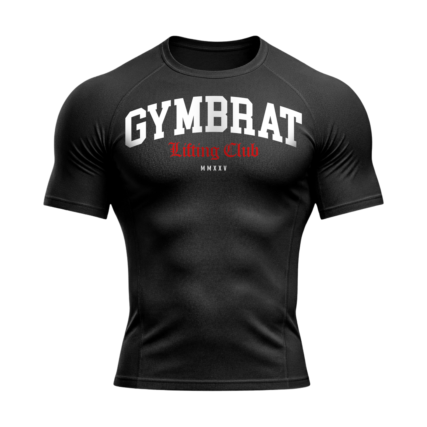 Gymbrat Athleisure Lifting Club Black Compression T-Shirt