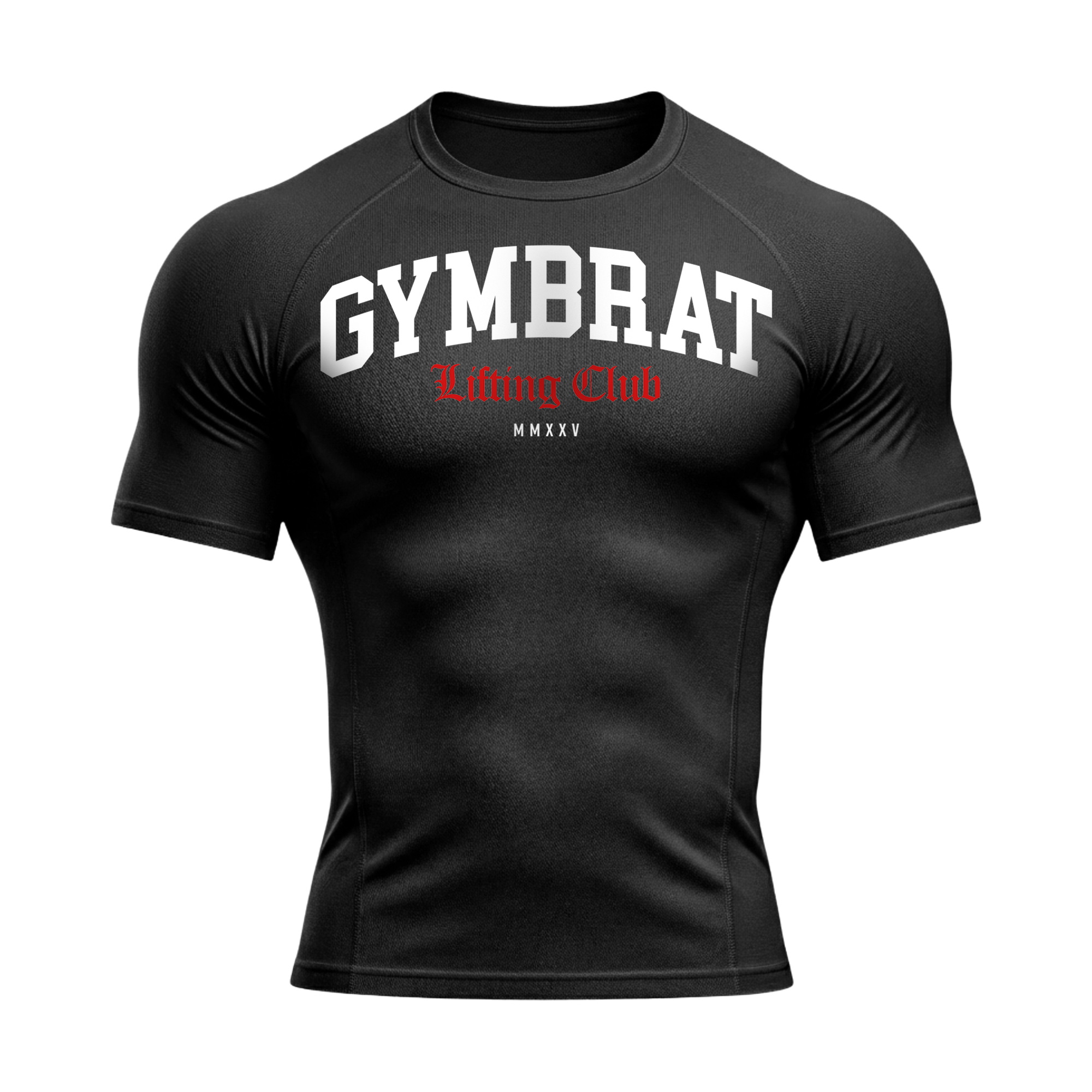 Gymbrat Athleisure Lifting Club Black Compression T-Shirt