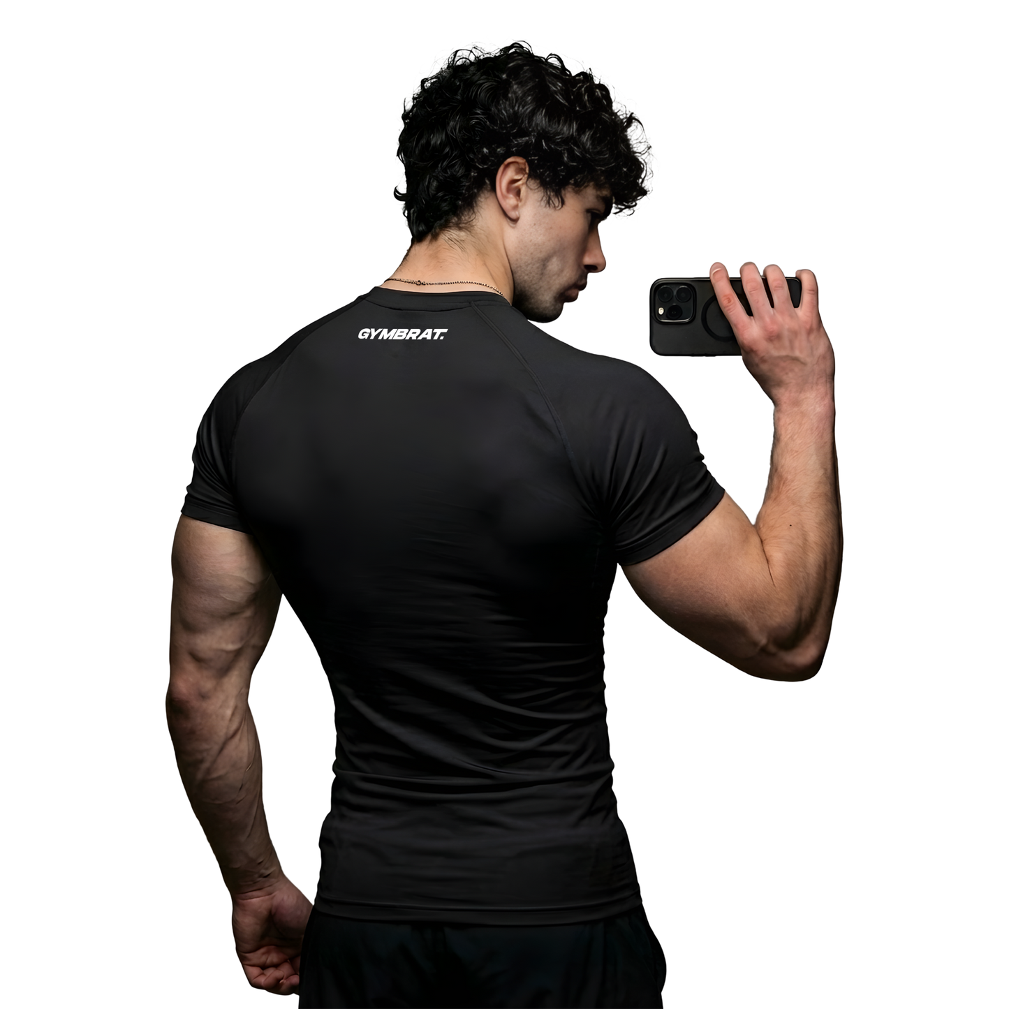 Gymbrat Athleisure Lifting Club Black Compression T-Shirt