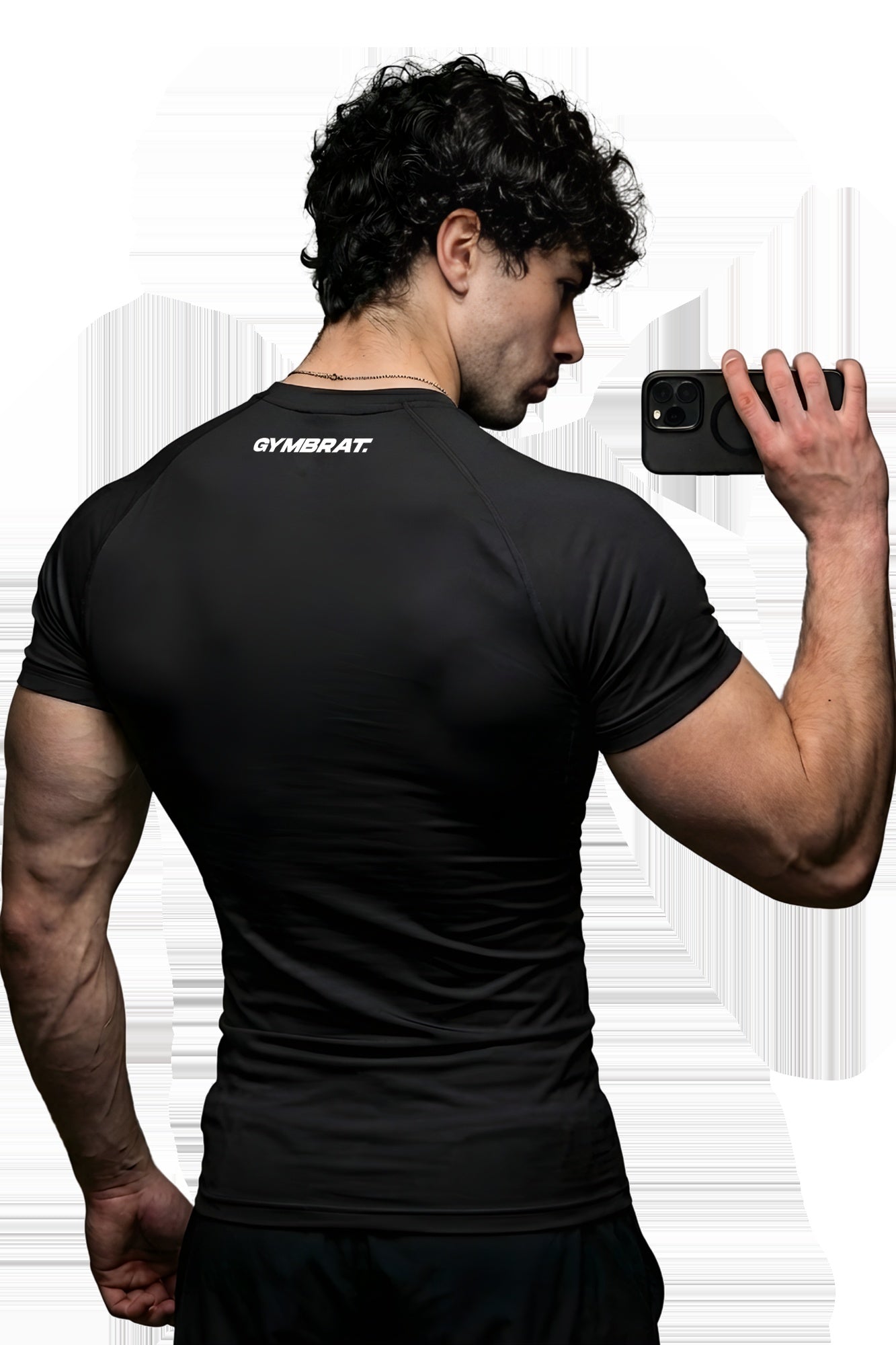 Gymbrat Athleisure Lifting Club Black Compression T-Shirt