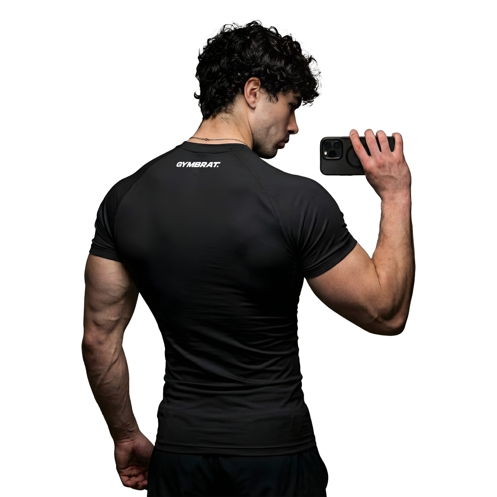 Gymbrat Athleisure Lifting Club Black Compression T-Shirt