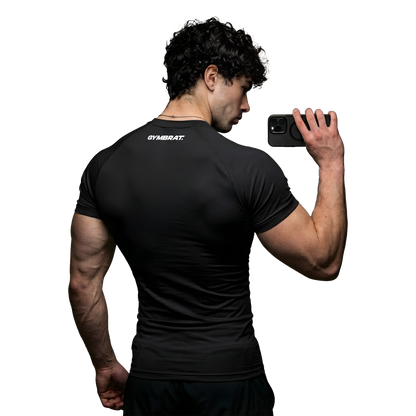 Gymbrat Athleisure Lifting Club Black Compression T-Shirt