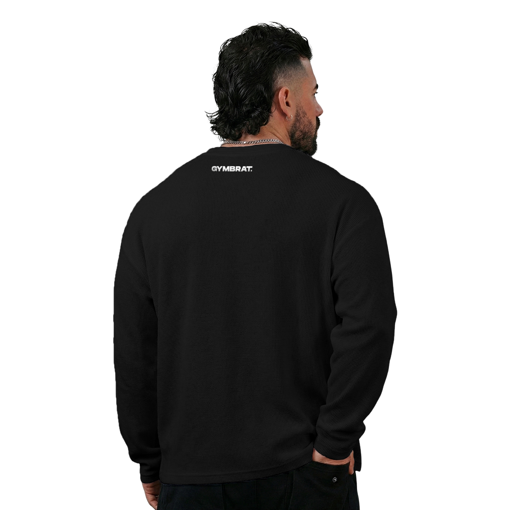 Gymbrat Athleisure Lifting Club Black Oversized Long Sleeve T-Shirt