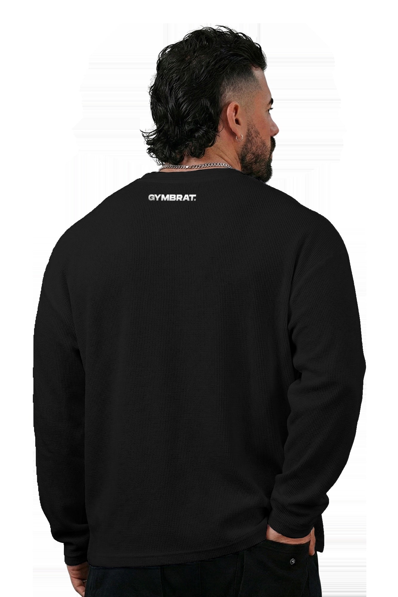 Gymbrat Athleisure Lifting Club Black Oversized Long Sleeve T-Shirt