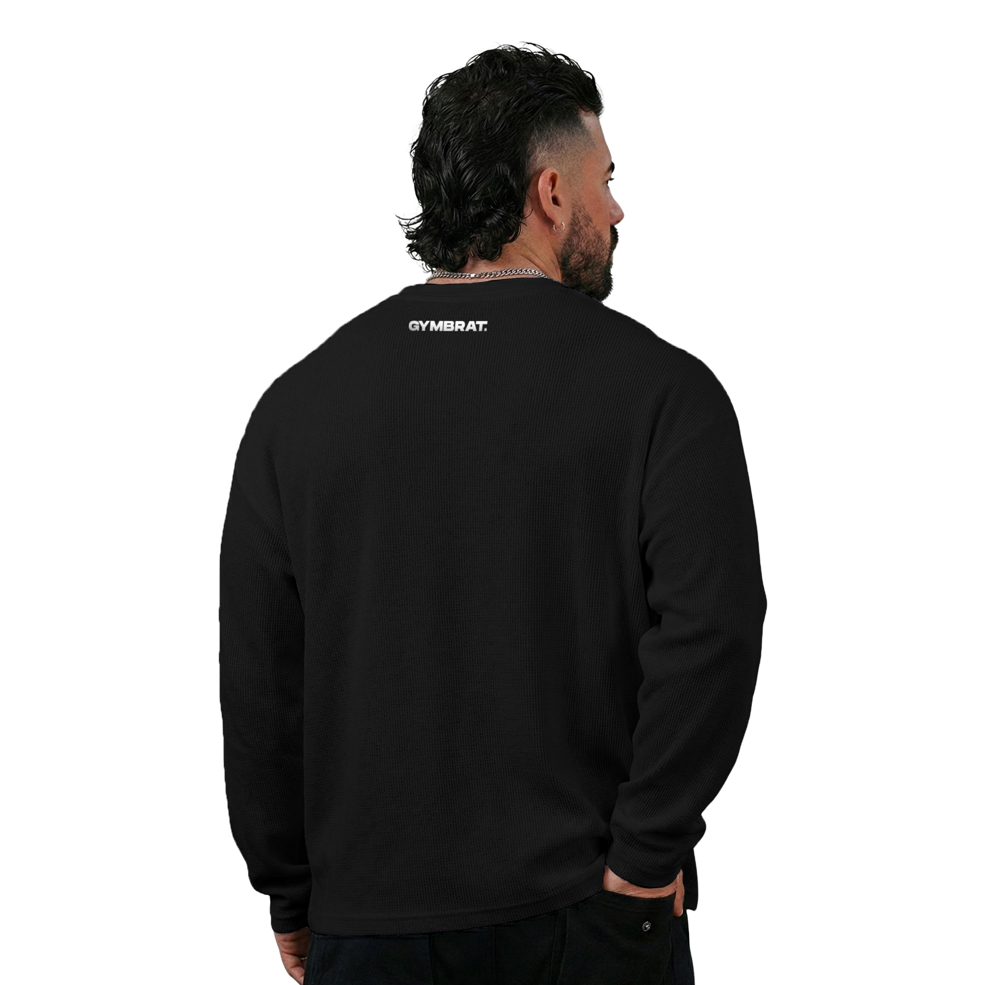 Gymbrat Athleisure Lifting Club Black Oversized Long Sleeve T-Shirt