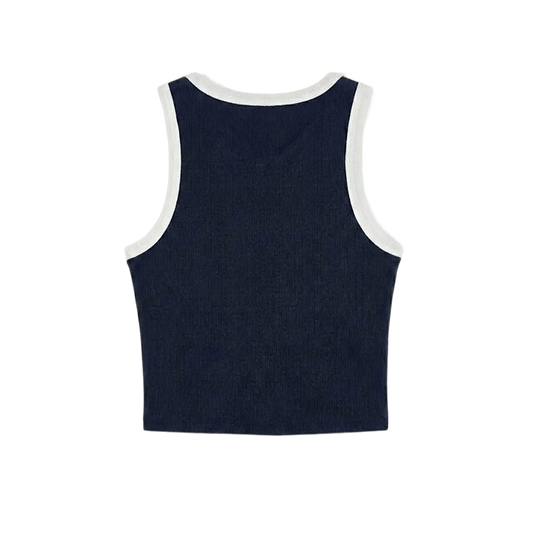 Gymbrat Contrast Women Black Tank