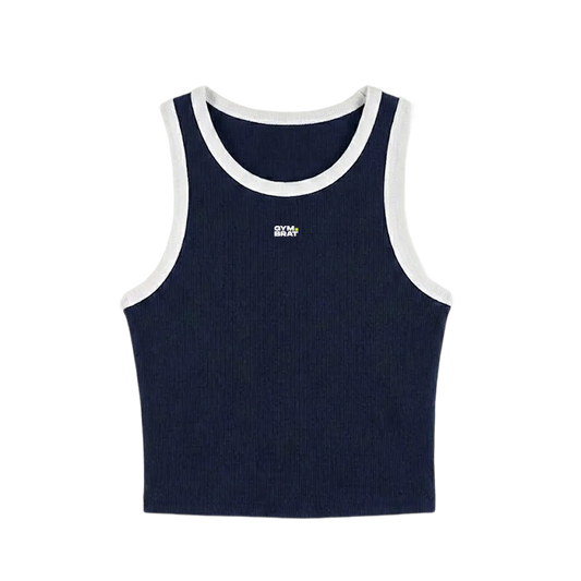 Gymbrat Contrast Women Black Tank