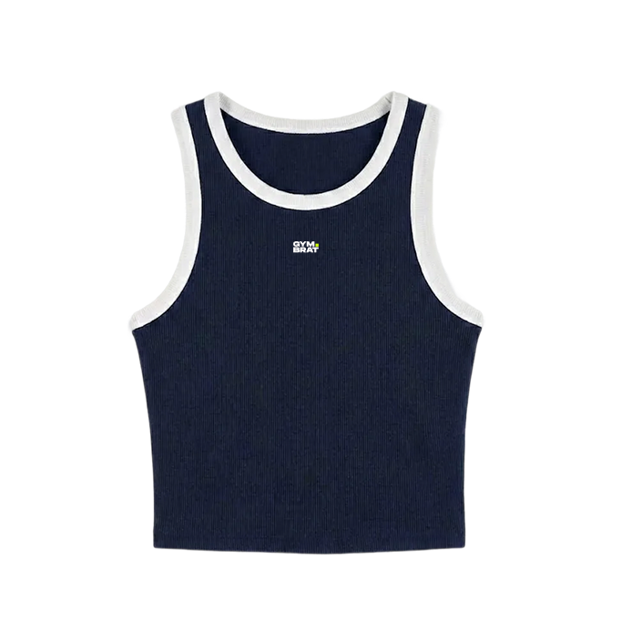 Gymbrat Contrast Women Black Tank