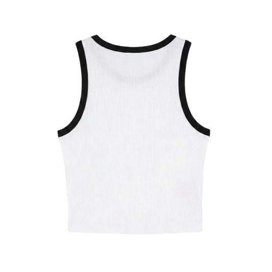 Gymbrat Contrast Women White Tank