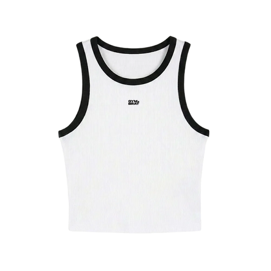 Gymbrat Contrast Women White Tank