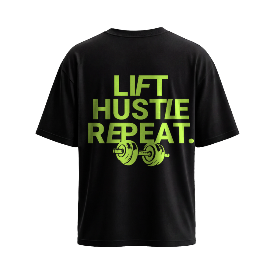 Gymbrat Lift Hustle Repeat Black T-Shirt