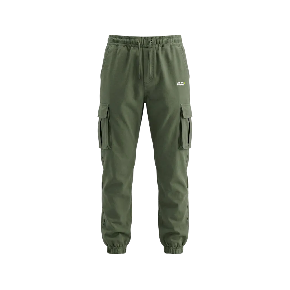 Gymbrat Men Relaxed Fit Olive Jogger