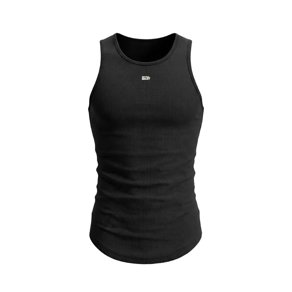 Gymbrat Men Rib Black Tank