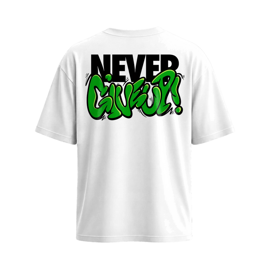 Gymbrat Never Give Up White T-Shirt
