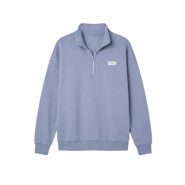 Gymbrat Unisex Zip Light Blue Pullover