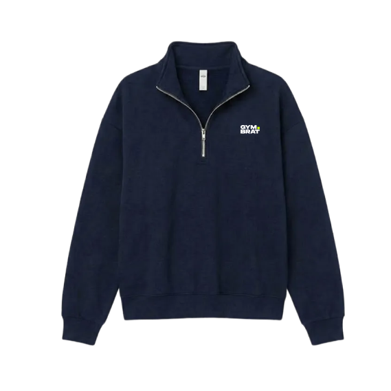 Gymbrat Unisex Zip Navy Pullover