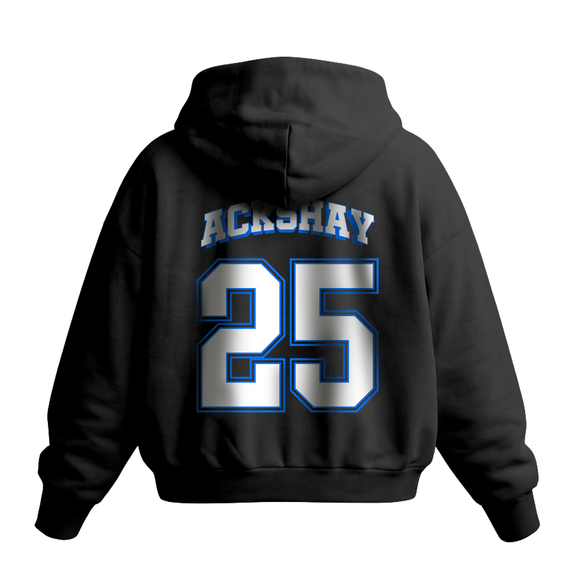 Gymbrat Athleisure Ackshay 25 Black Oversized Zipper Hoodie