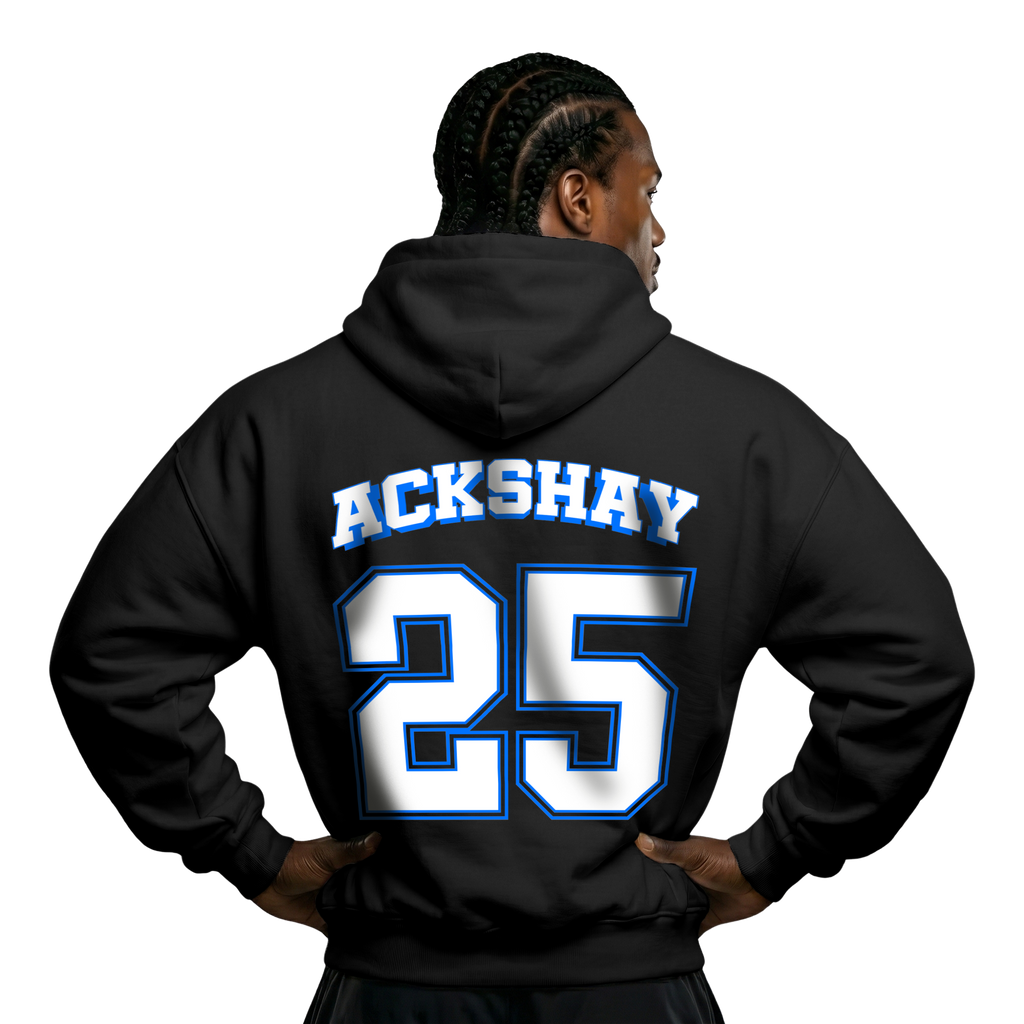 Gymbrat Athleisure Ackshay 25 Black Oversized Zipper Hoodie
