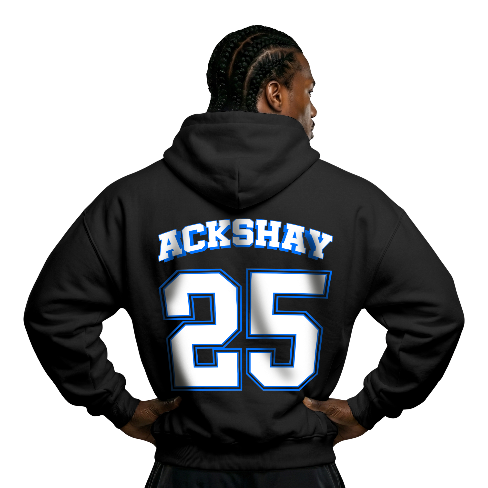 Gymbrat Athleisure Ackshay 25 Black Oversized Zipper Hoodie