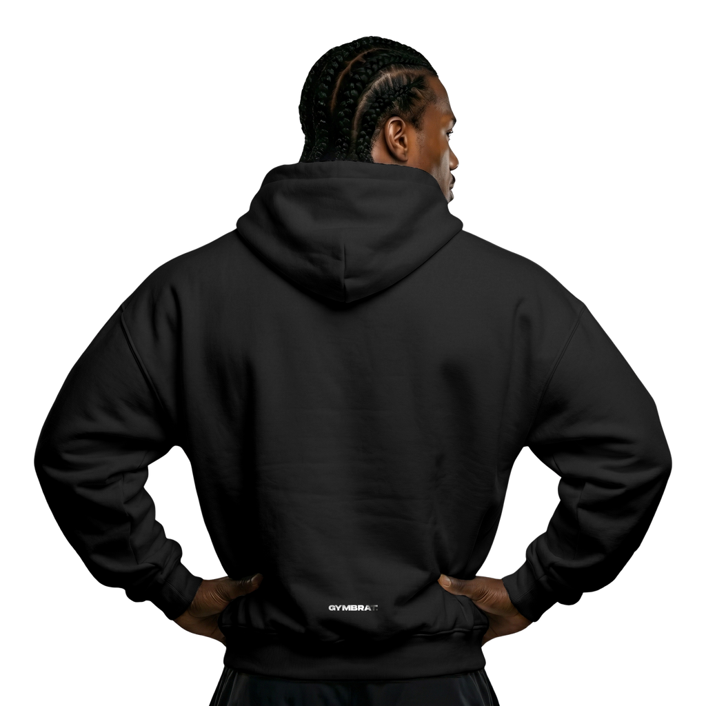Gymbrat Athleisure Lifting Club Front Black Oversized Hoodie