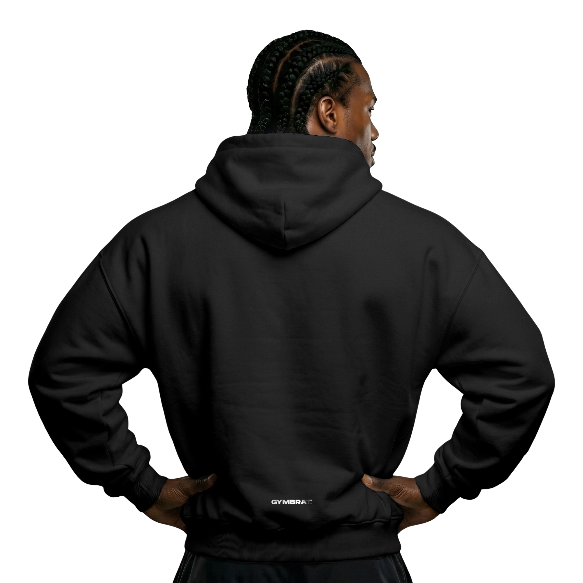 Gymbrat Athleisure Lifting Club Front Black Oversized Hoodie