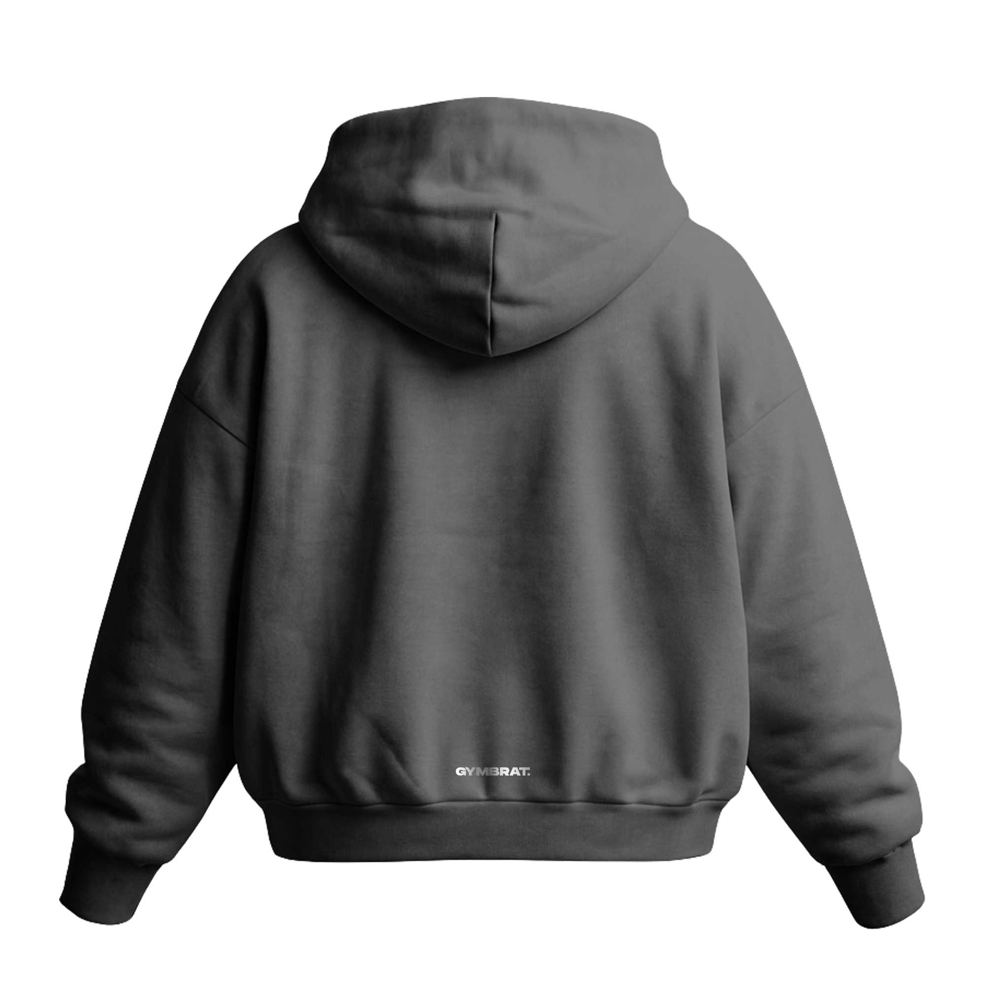 Gymbrat Athleisure Lifting Club Front Gray Oversized Hoodie