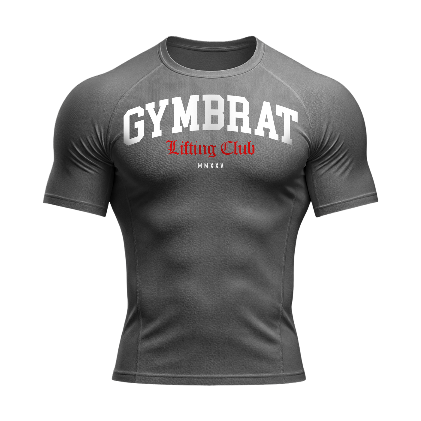 Gymbrat Athleisure Lifting Club Gray Compression T-Shirt