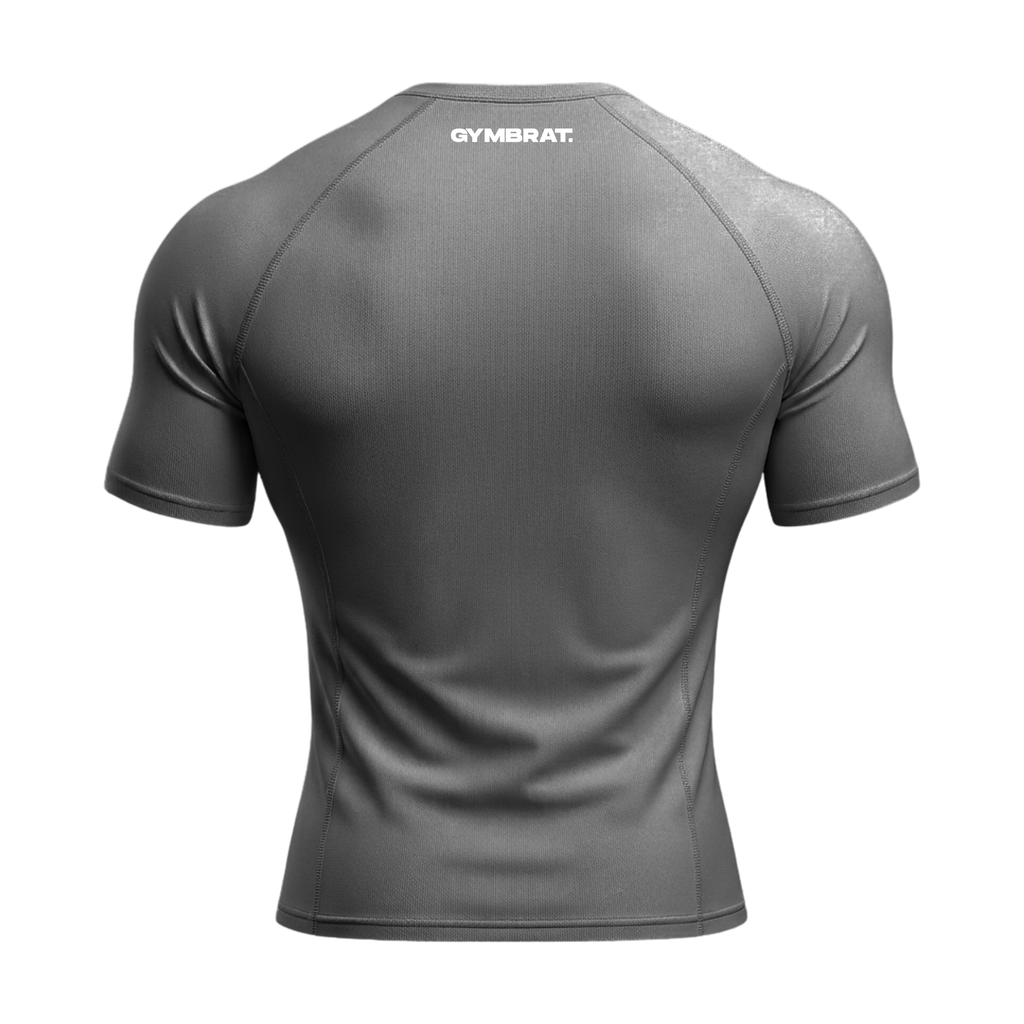 Gymbrat Athleisure Lifting Club Gray Compression T-Shirt