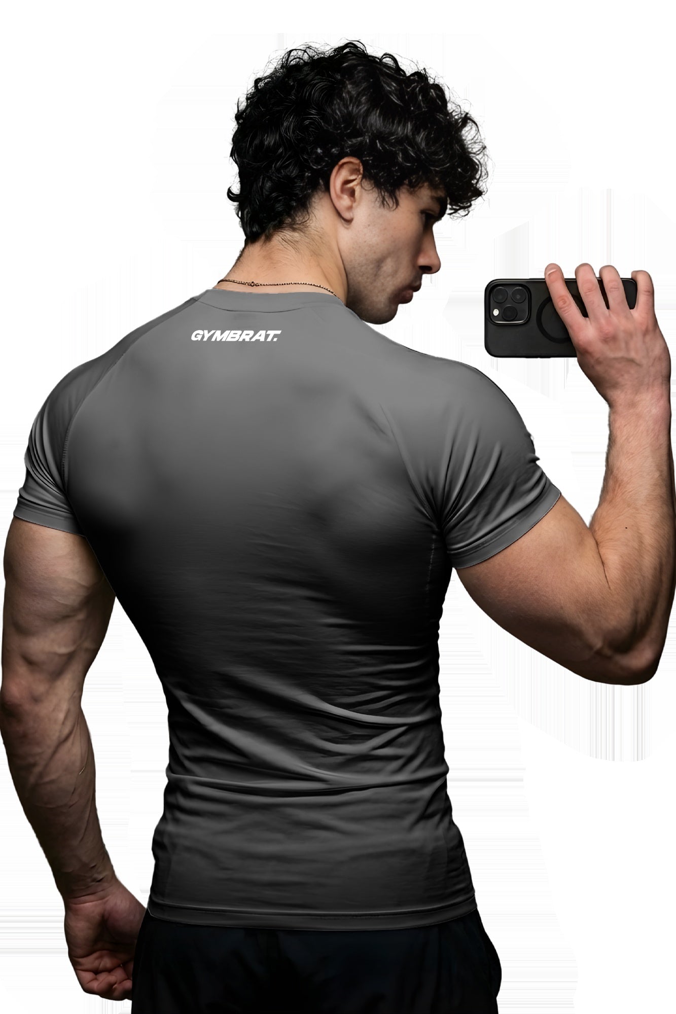 Gymbrat Athleisure Lifting Club Gray Compression T-Shirt