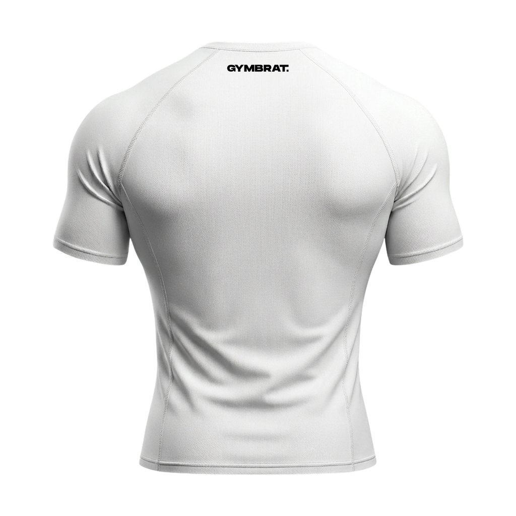 Gymbrat Athleisure Lifting Club White Compression T-Shirt