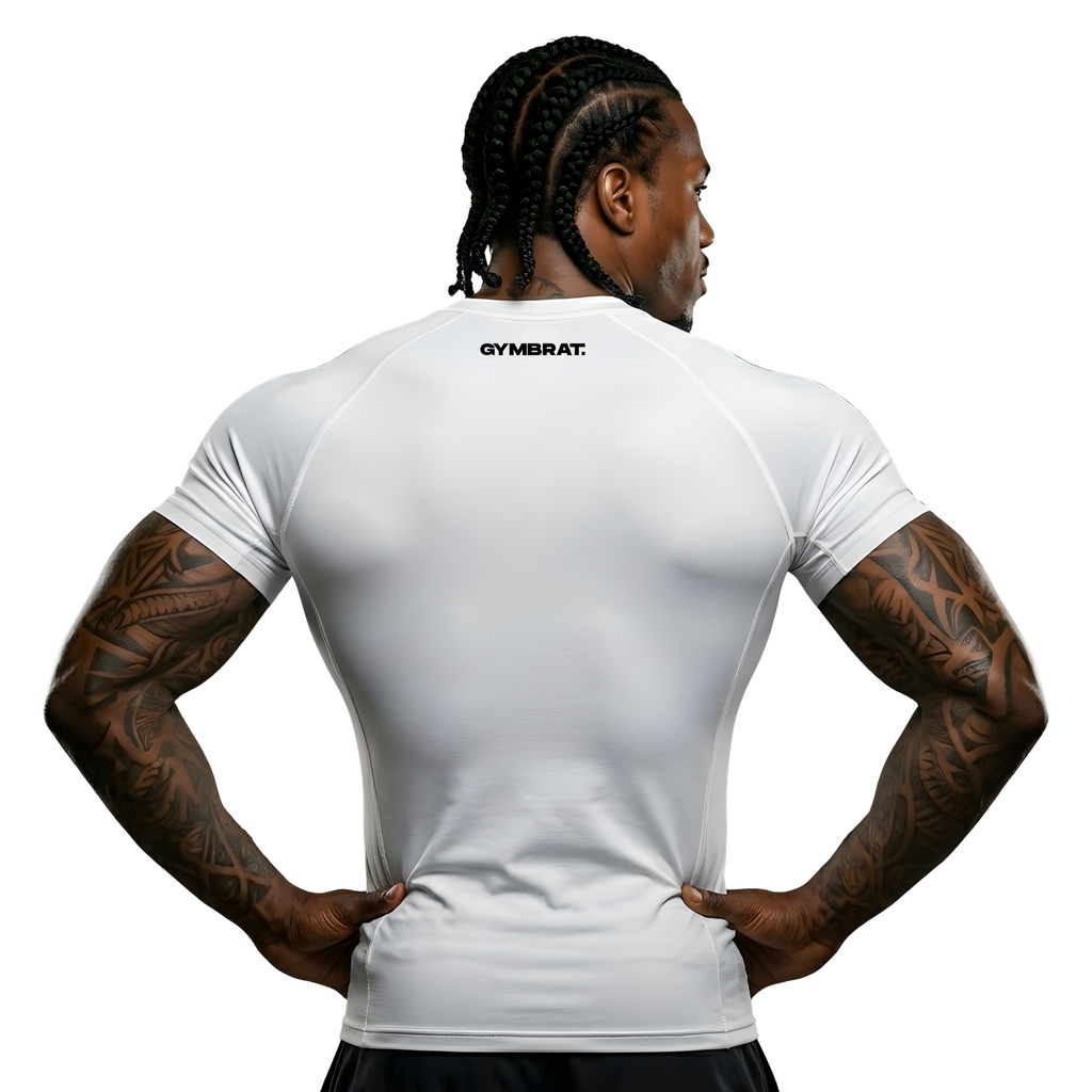 Gymbrat Athleisure Lifting Club White Compression T-Shirt