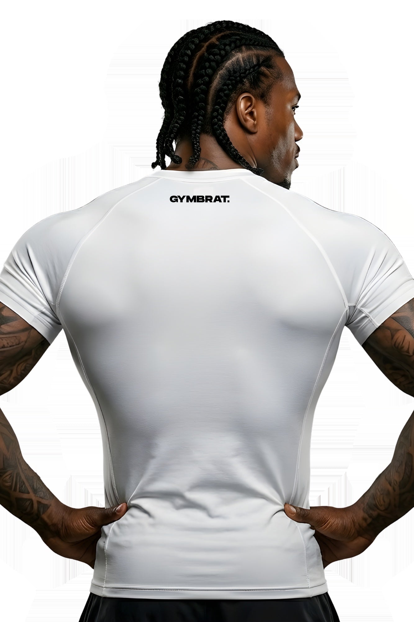 Gymbrat Athleisure Lifting Club White Compression T-Shirt