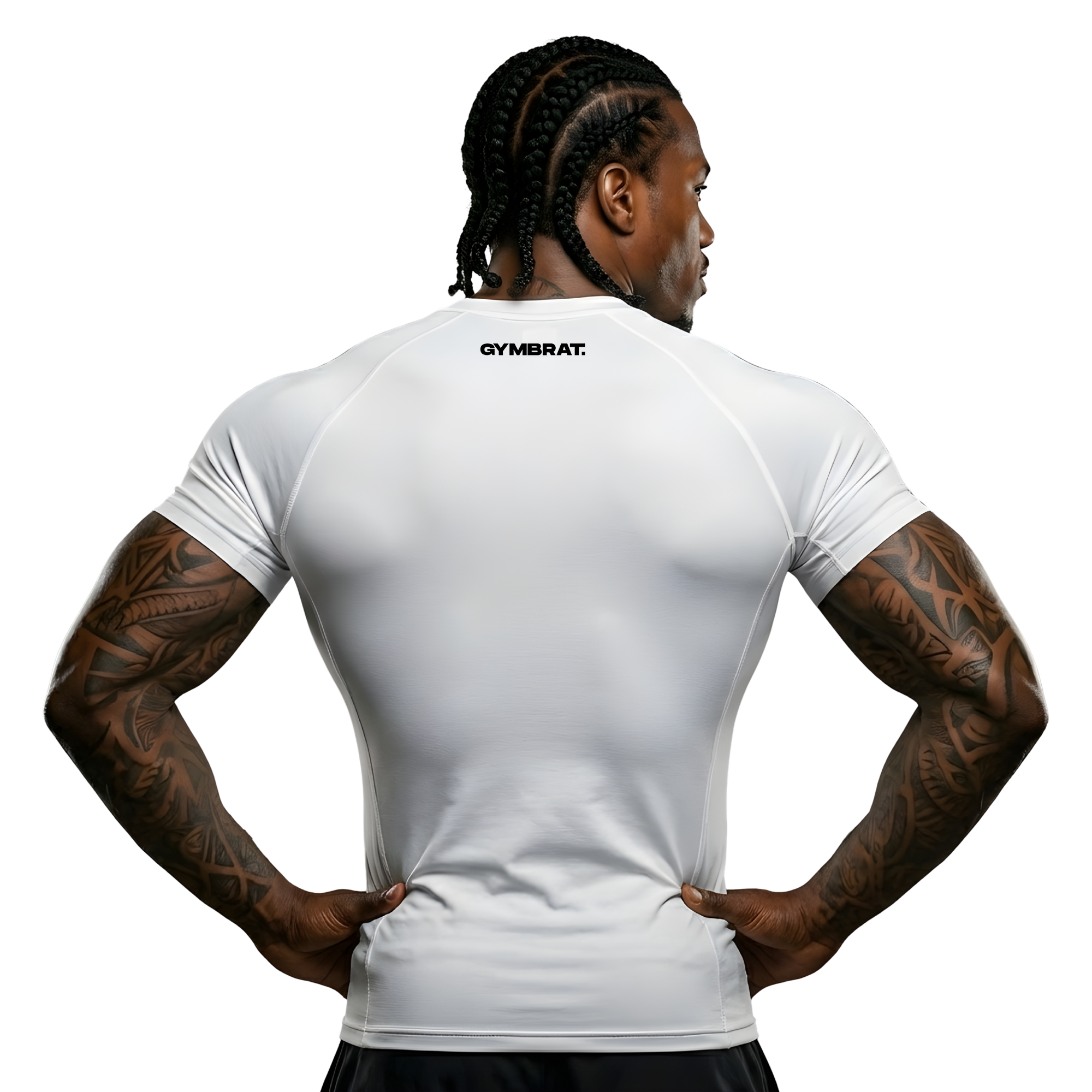 Gymbrat Athleisure Lifting Club White Compression T-Shirt
