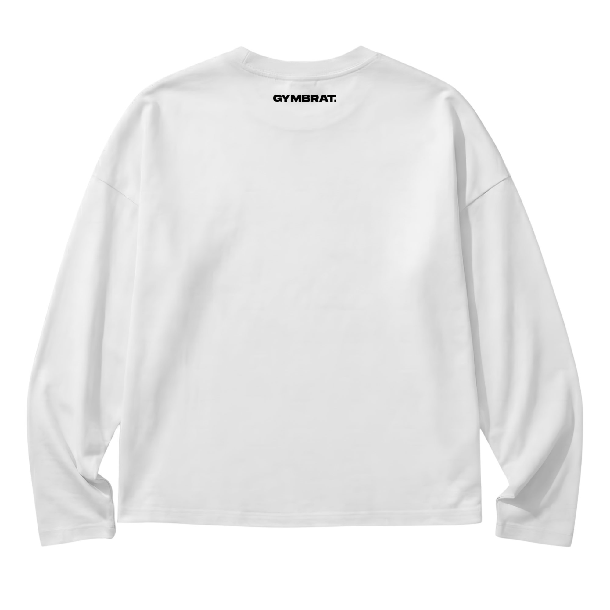 Gymbrat Athleisure Lifting Club White Oversized Long Sleeve T-Shirt